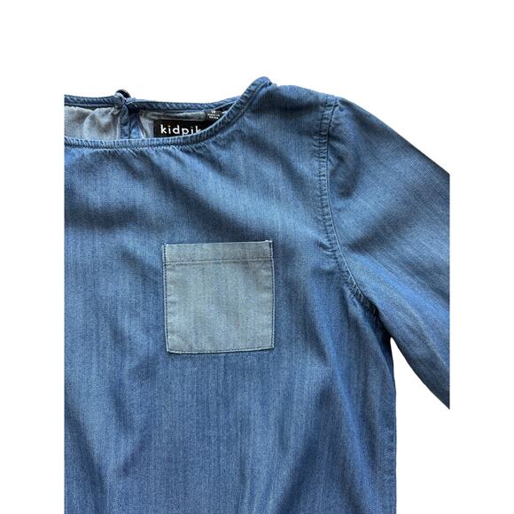 Kidpik Chambray Rainbow Stripe Top Size M(10) - Picture 2 of 4